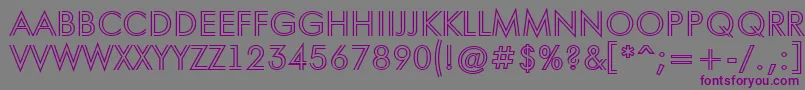 AFuturaortotitulinln-fontti – violetit fontit harmaalla taustalla