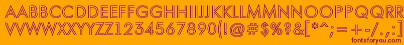 AFuturaortotitulinln Font – Purple Fonts on Orange Background