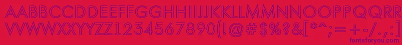 AFuturaortotitulinln Font – Purple Fonts on Red Background