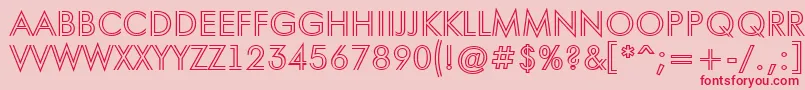 AFuturaortotitulinln Font – Red Fonts on Pink Background