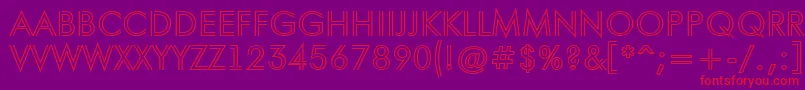 AFuturaortotitulinln Font – Red Fonts on Purple Background