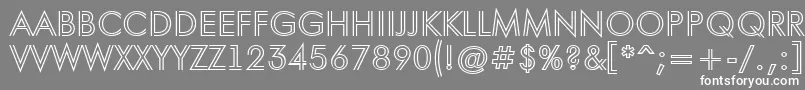 フォントAFuturaortotitulinln – 灰色の背景に白い文字