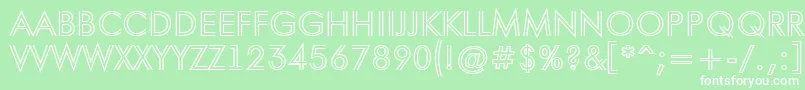 AFuturaortotitulinln Font – White Fonts on Green Background