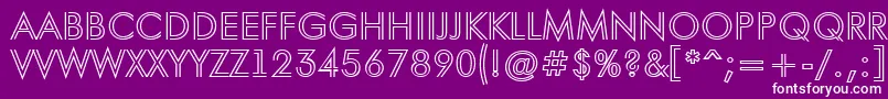 フォントAFuturaortotitulinln – 紫の背景に白い文字