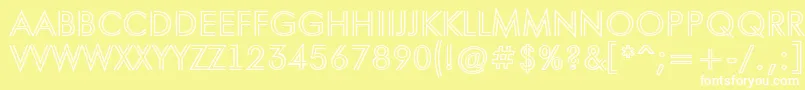 AFuturaortotitulinln Font – White Fonts on Yellow Background