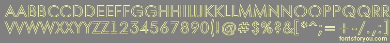 AFuturaortotitulinln Font – Yellow Fonts on Gray Background