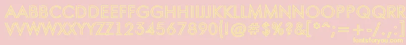 Шрифт AFuturaortotitulinln – жёлтые шрифты на розовом фоне