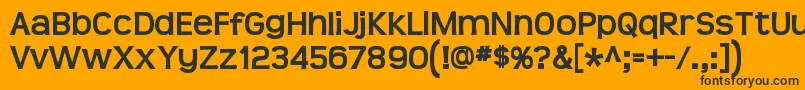 Teen Bold Font – Black Fonts on Orange Background