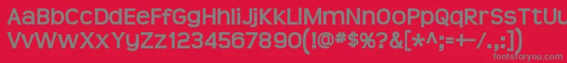 Teen Bold Font – Gray Fonts on Red Background