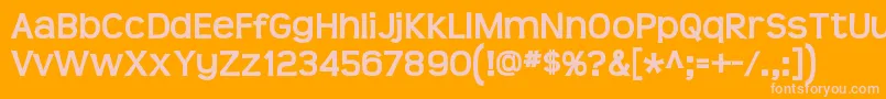 Шрифт Teen Bold – розовые шрифты на оранжевом фоне