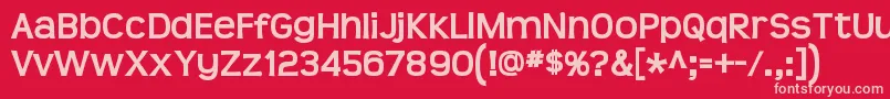 Teen Bold Font – Pink Fonts on Red Background