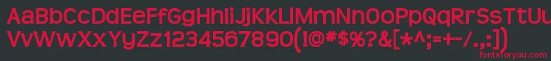 Teen Bold Font – Red Fonts on Black Background