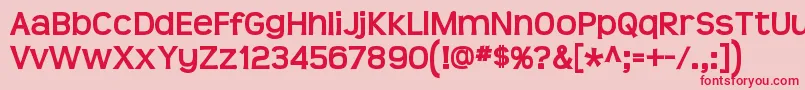 Teen Bold Font – Red Fonts on Pink Background