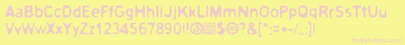 Шрифт Paltamo88300 – розовые шрифты на жёлтом фоне