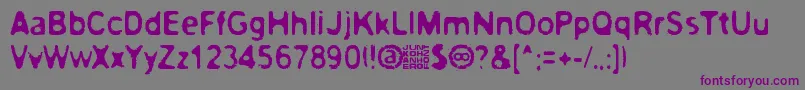 フォントPaltamo88300 – 紫色のフォント、灰色の背景