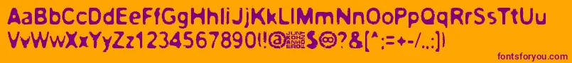 Шрифт Paltamo88300 – фиолетовые шрифты на оранжевом фоне
