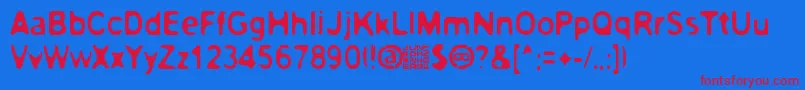 Paltamo88300 Font – Red Fonts on Blue Background