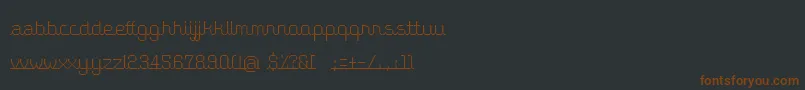 Шрифт PleaseHoldTheLine – коричневые шрифты на чёрном фоне