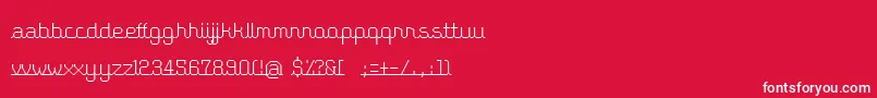 フォントPleaseHoldTheLine – 赤い背景に白い文字