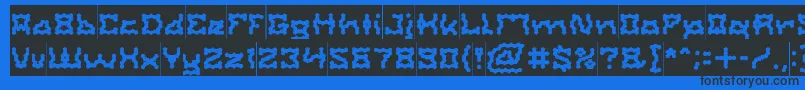 ShakeItOffInverse Font – Black Fonts on Blue Background