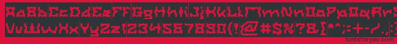 ShakeItOffInverse Font – Black Fonts on Red Background