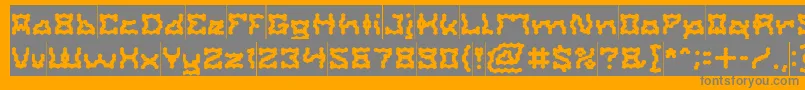 ShakeItOffInverse Font – Gray Fonts on Orange Background