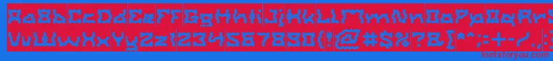 ShakeItOffInverse Font – Red Fonts on Blue Background