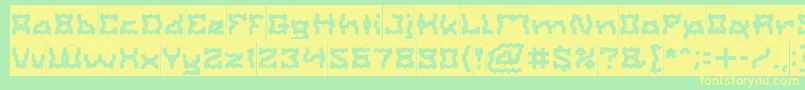 ShakeItOffInverse Font – Yellow Fonts on Green Background