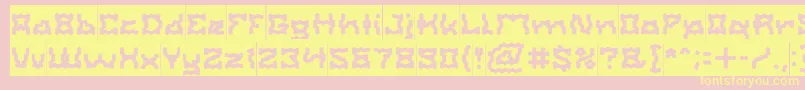 ShakeItOffInverse Font – Yellow Fonts on Pink Background