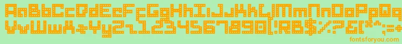 Drid Font – Orange Fonts on Green Background