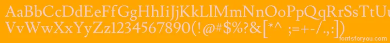 LusitanaRegular Font – Pink Fonts on Orange Background