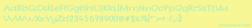 Police LinotypeCharonMedium – polices vertes sur fond jaune