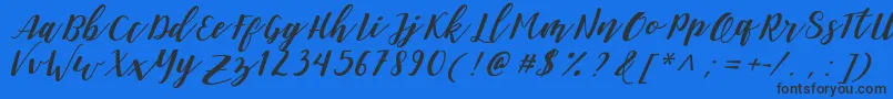 DanieshaForPersonalUse Font – Black Fonts on Blue Background