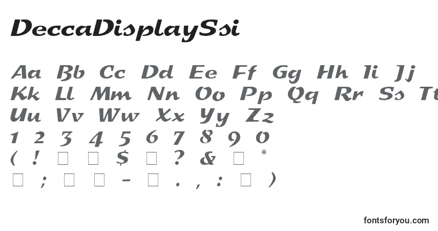 DeccaDisplaySsi Font – alphabet, numbers, special characters