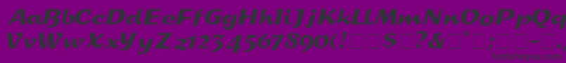 DeccaDisplaySsi Font – Black Fonts on Purple Background