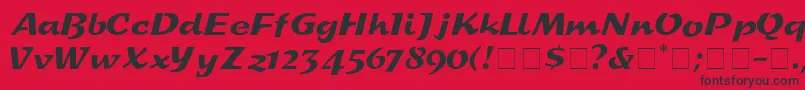 DeccaDisplaySsi Font – Black Fonts on Red Background