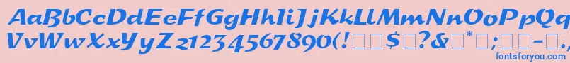 DeccaDisplaySsi Font – Blue Fonts on Pink Background