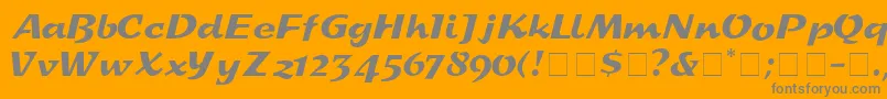 DeccaDisplaySsi Font – Gray Fonts on Orange Background