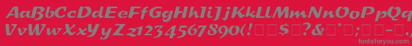 DeccaDisplaySsi Font – Gray Fonts on Red Background