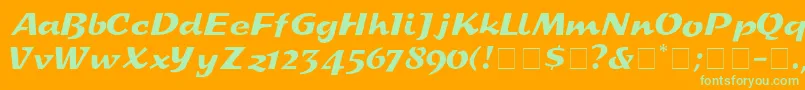 DeccaDisplaySsi Font – Green Fonts on Orange Background