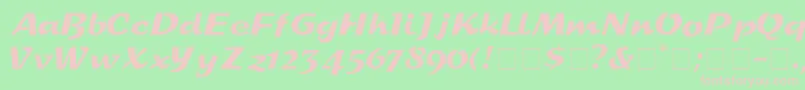 DeccaDisplaySsi Font – Pink Fonts on Green Background
