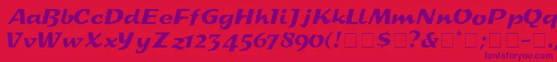 DeccaDisplaySsi Font – Purple Fonts on Red Background