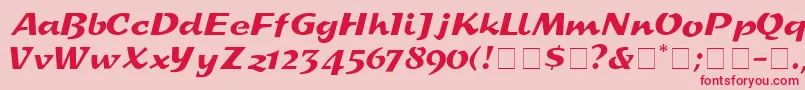 DeccaDisplaySsi Font – Red Fonts on Pink Background