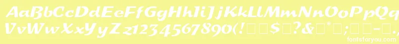 DeccaDisplaySsi Font – White Fonts on Yellow Background