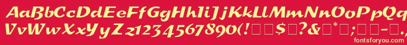DeccaDisplaySsi Font – Yellow Fonts on Red Background
