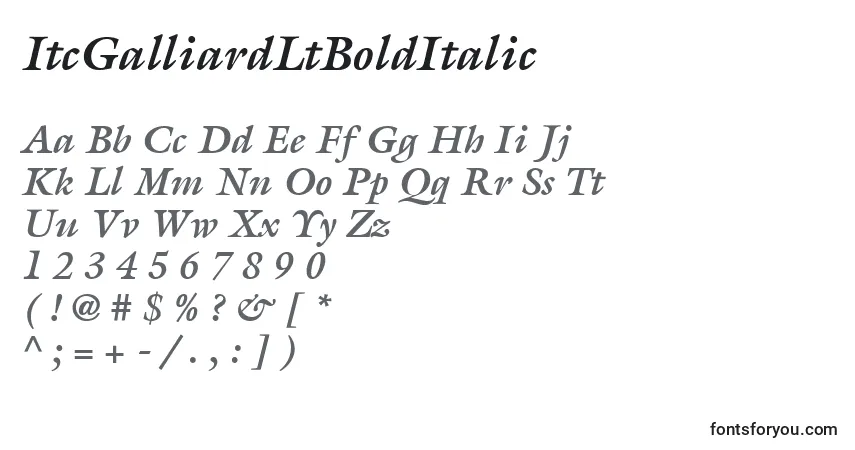 characters of itcgalliardltbolditalic font, letter of itcgalliardltbolditalic font, alphabet of  itcgalliardltbolditalic font