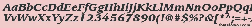 ItcLeawoodLtBlackItalic Font – Black Fonts on Pink Background
