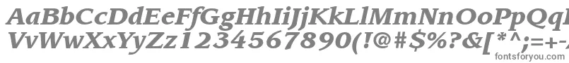 フォントItcLeawoodLtBlackItalic – 灰色のフォント