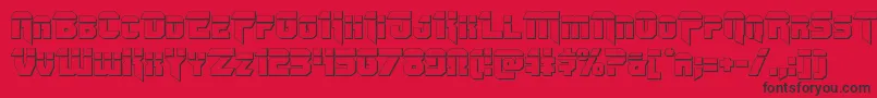 Omegaforcebullet12 Font – Black Fonts on Red Background