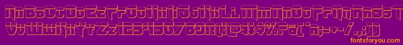 Omegaforcebullet12 Font – Orange Fonts on Purple Background